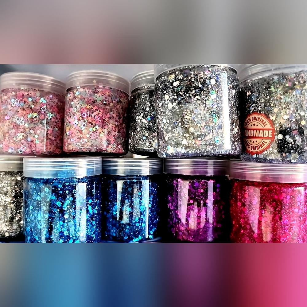 4oz large handmade glitter hair gel. Nevis Glistening Gel